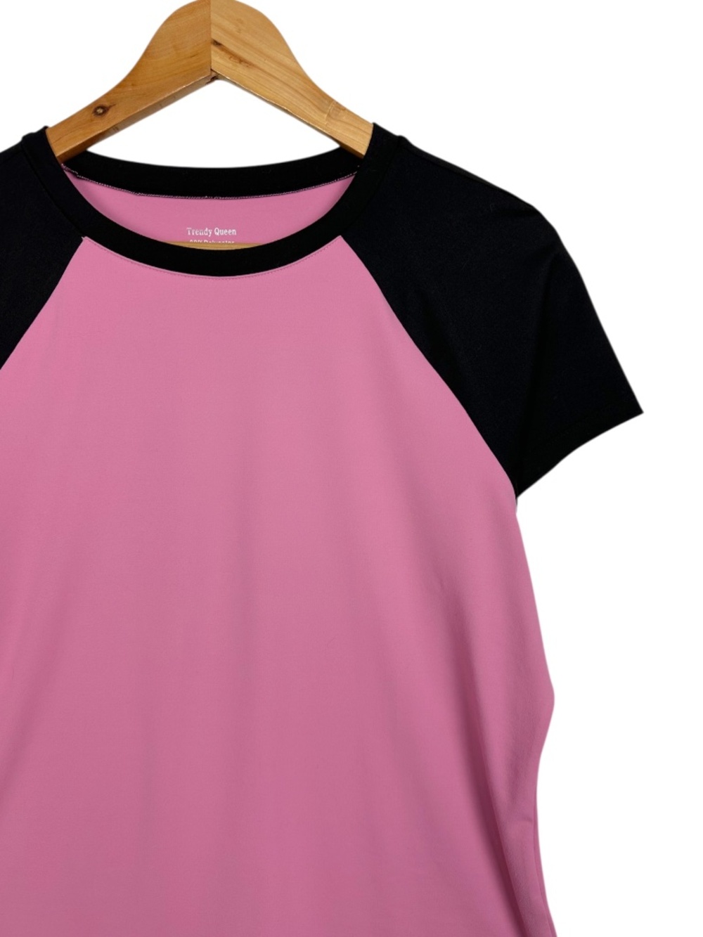 Trendy Queen Raglan Ringer Short Sleeve Fitted Compression Basic Baby Tee XL - Picture 5 of 8